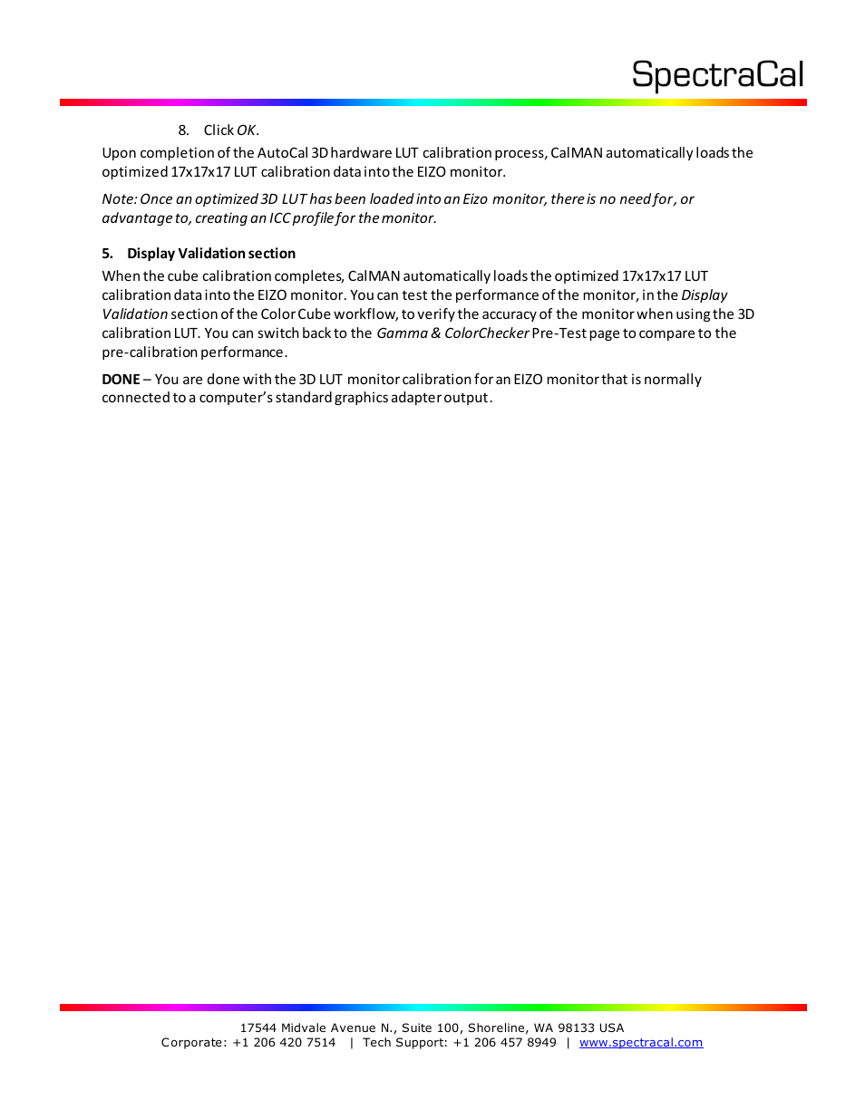 SpectraCal EIZO ColorEdge User Manual | Page 7 / 18