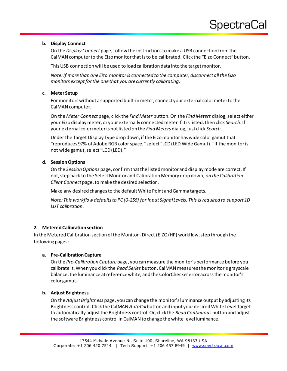 SpectraCal EIZO ColorEdge User Manual | Page 9 / 18