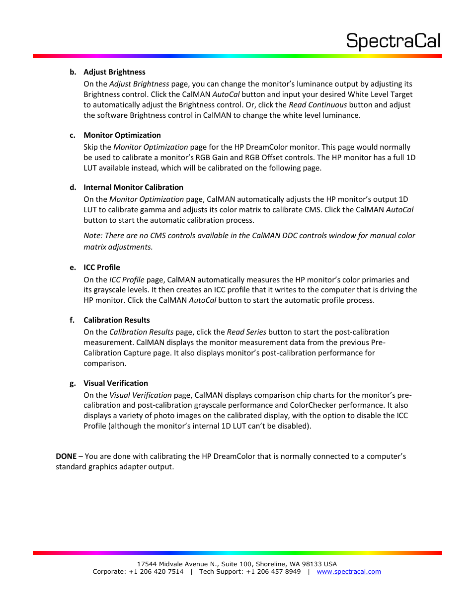 SpectraCal HP DreamColor Z27x User Manual | Page 4 / 7