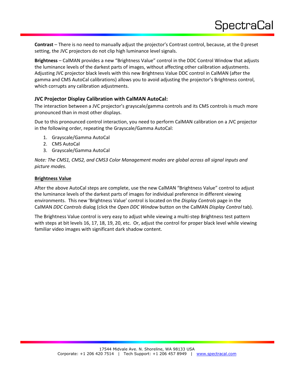 SpectraCal JVC Projectors User Manual | Page 3 / 3