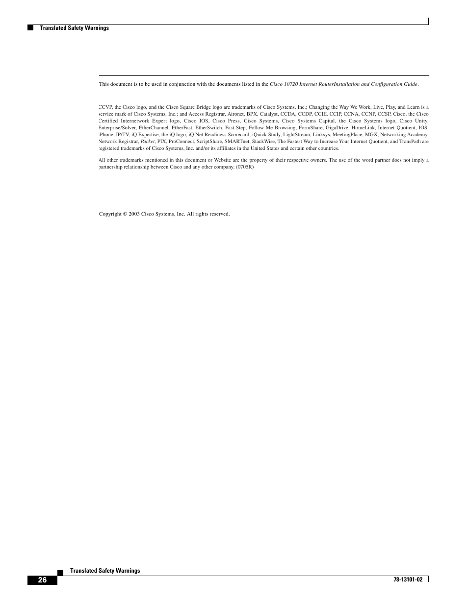 Cisco 10720 User Manual | Page 26 / 26