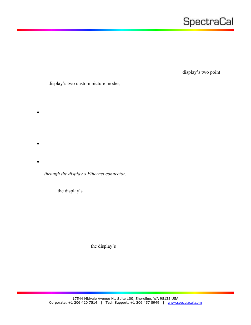 SpectraCal Panasonic AX900 User Manual | 3 pages