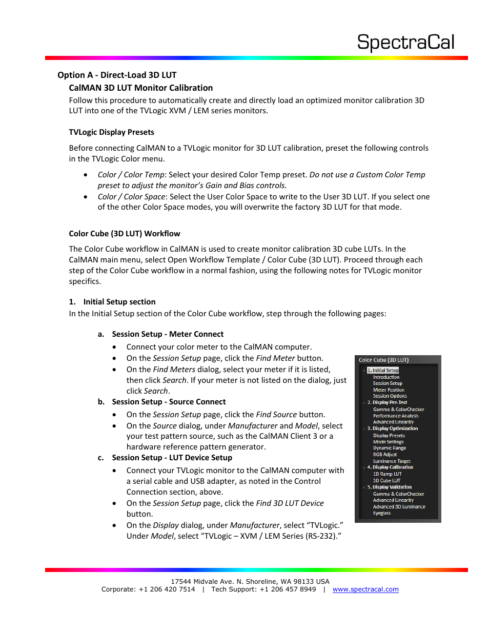 SpectraCal TVLogic XVM and LEM Series Monitors User Manual | Page 2 / 8