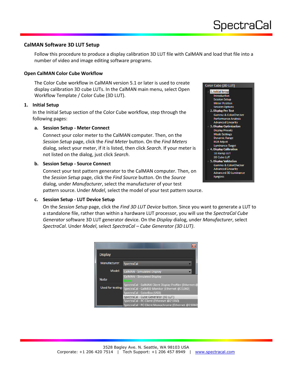 SpectraCal CalMAN 3D LUT Software Files User Manual | Page 2 / 7