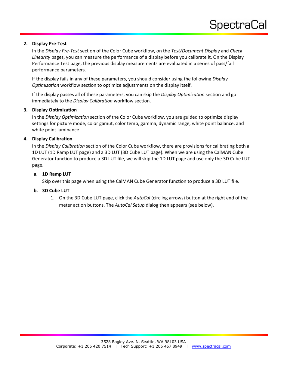 SpectraCal CalMAN 3D LUT Software Files User Manual | Page 3 / 7