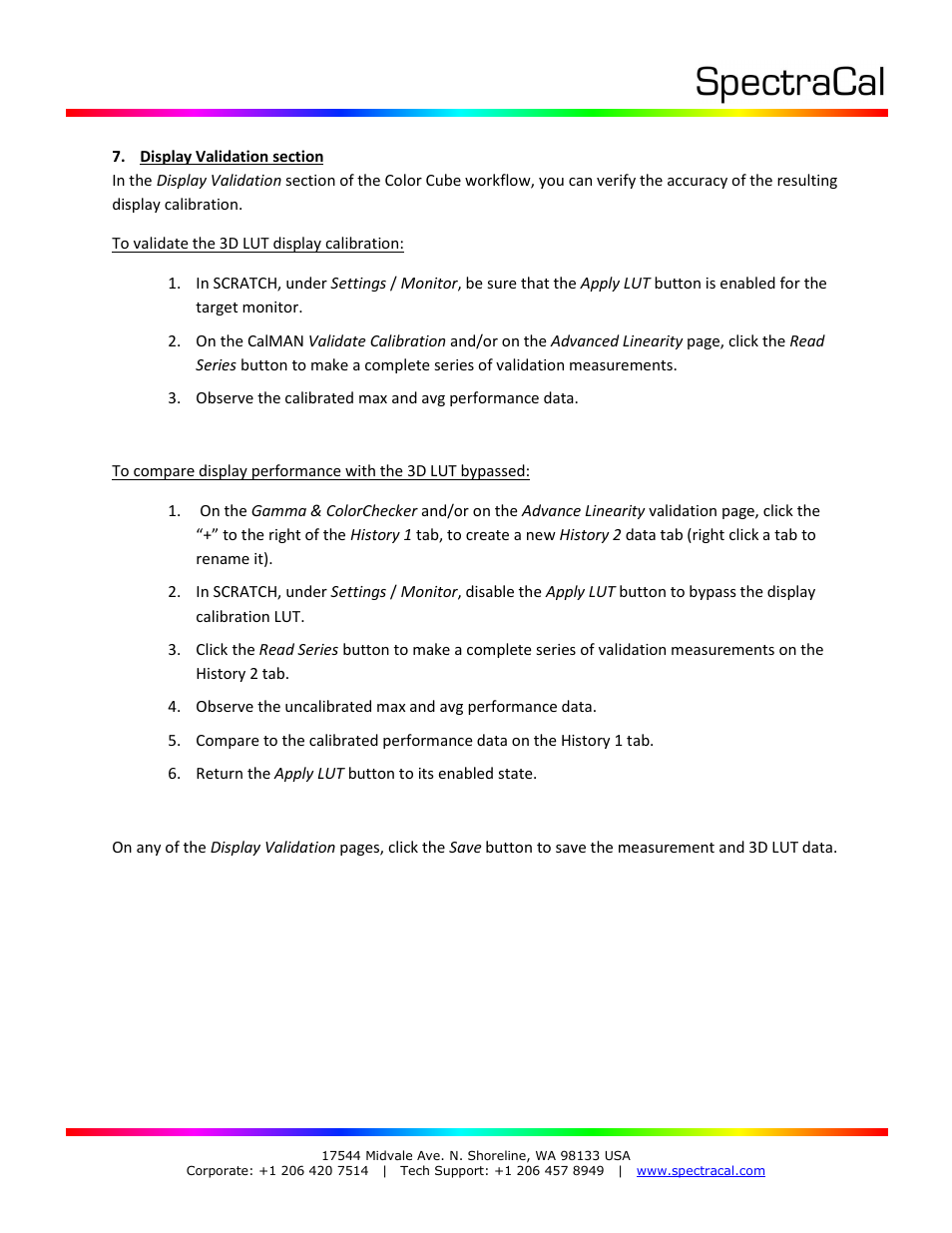 SpectraCal CalMAN for SCRATCH Plug-In User Manual | Page 11 / 14