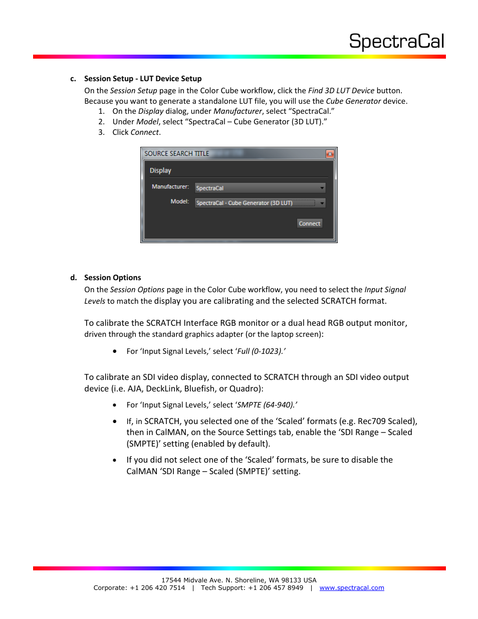 SpectraCal CalMAN for SCRATCH Plug-In User Manual | Page 6 / 14