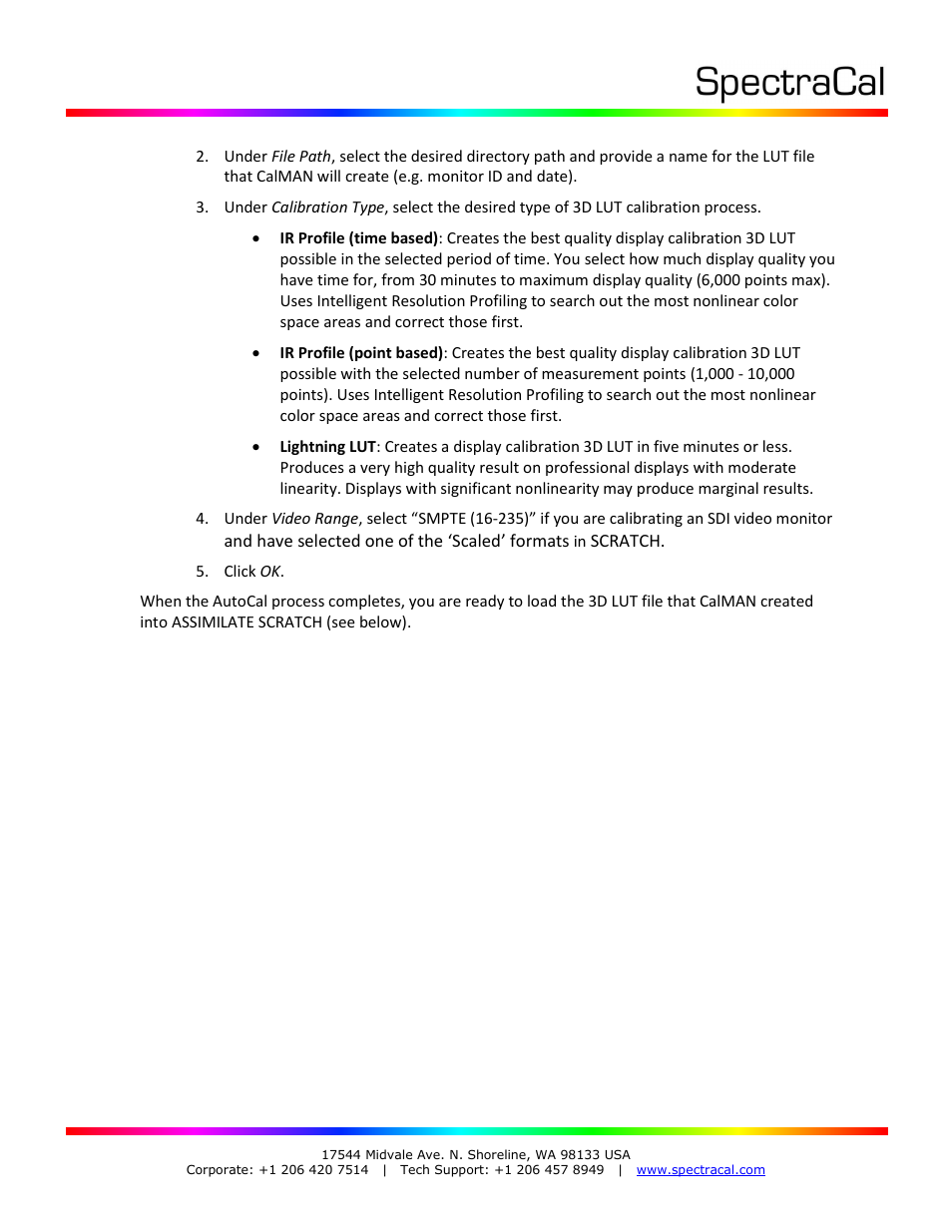 SpectraCal CalMAN for SCRATCH Plug-In User Manual | Page 9 / 14