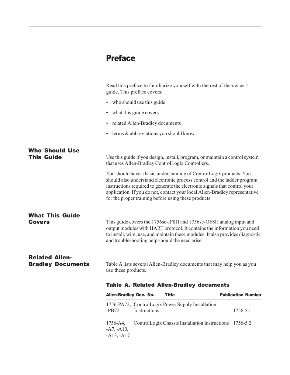 Preface | Spectrum Controls 1756sc-OF8H Series A User Manual | Page 11 / 170