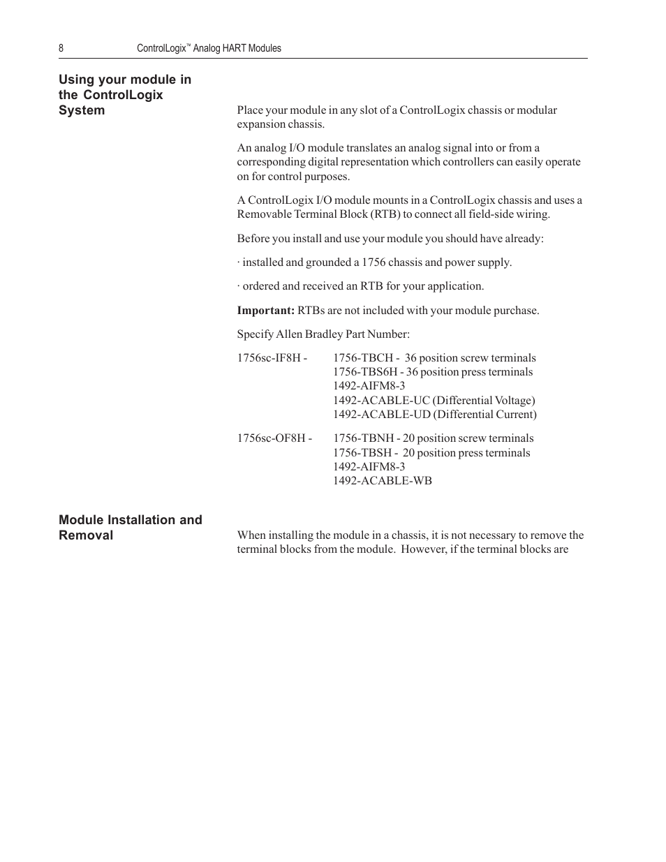 Spectrum Controls 1756sc-OF8H Series A User Manual | Page 22 / 170
