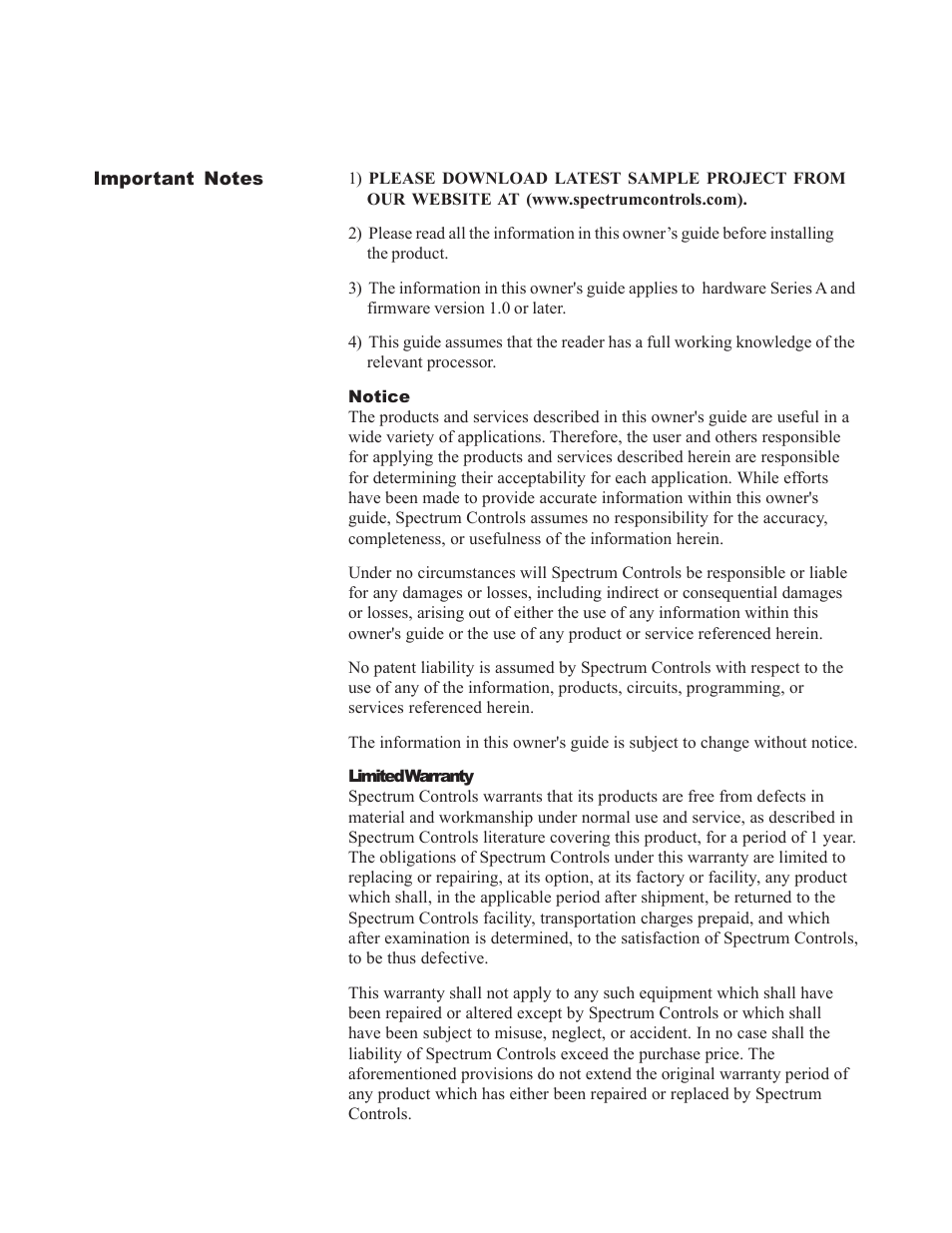 Spectrum Controls 1756sc-OF8H Series A User Manual | Page 3 / 170