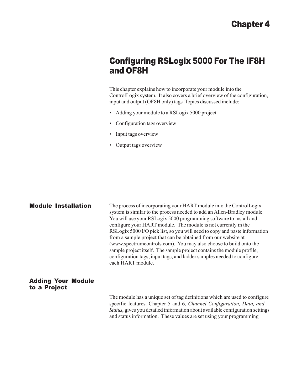 Chapter 4 | Spectrum Controls 1756sc-OF8H Series A User Manual | Page 39 / 170