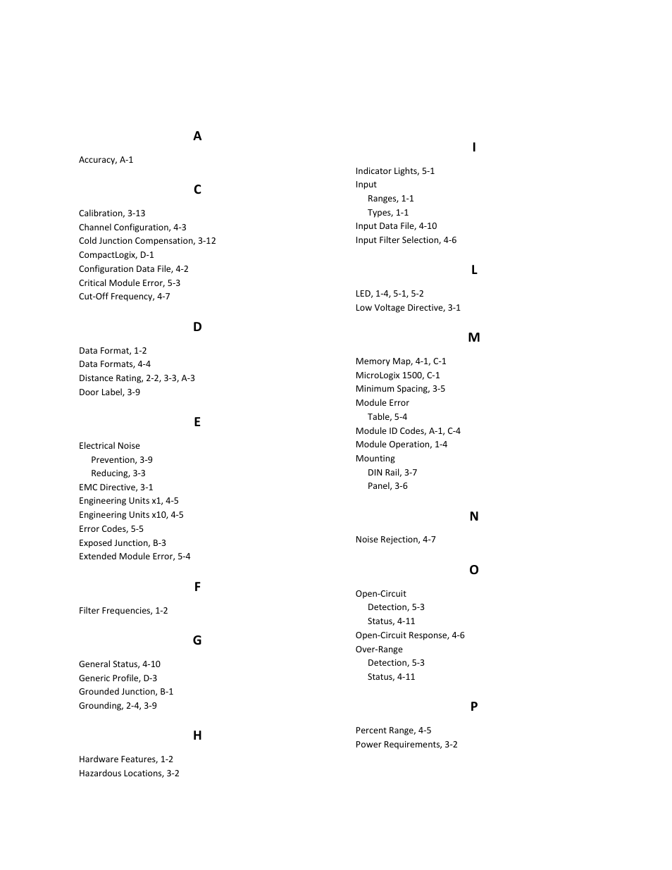 Index | Spectrum Controls 1769sc-IT6I User Manual | Page 79 / 82