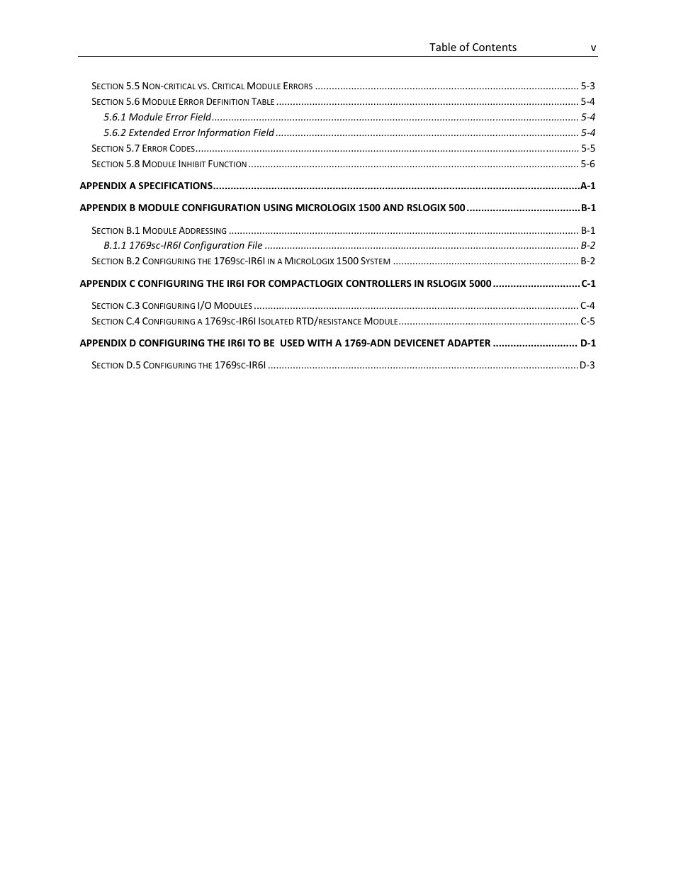 Spectrum Controls 1769sc-IR6I User Manual | Page 5 / 74