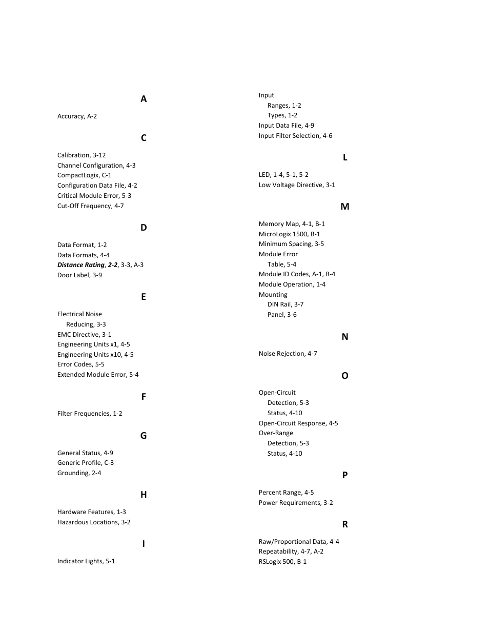 Index | Spectrum Controls 1769sc-IR6I User Manual | Page 71 / 74