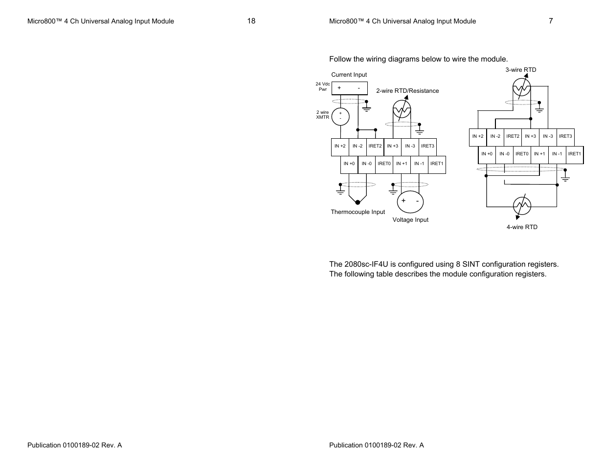 Wire the module, Configuring the module | Spectrum Controls 2080sc-IF4u User Manual | Page 7 / 12