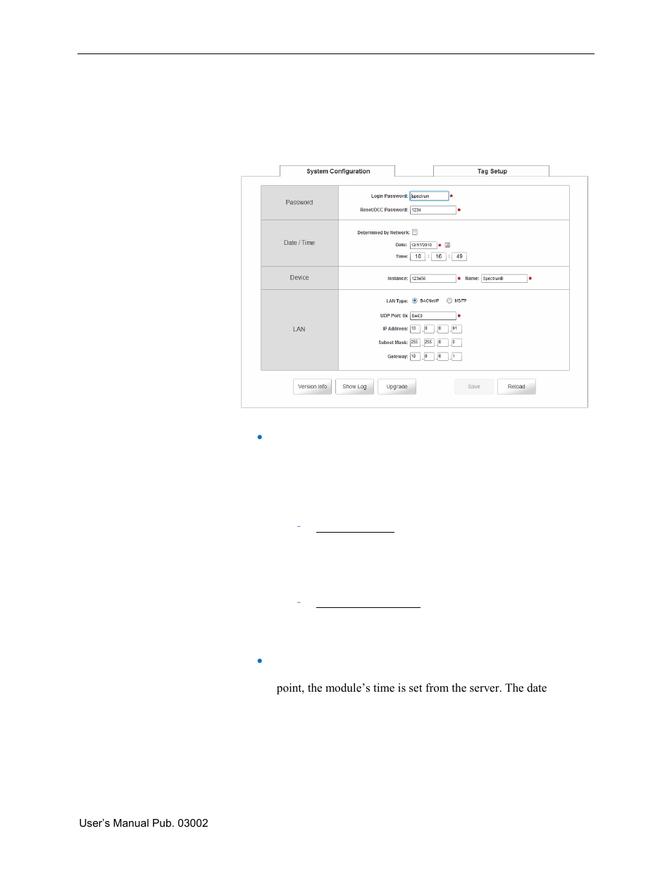 Section 3.1 configuring the system, Ection, Onfiguring the | Ystem | Spectrum Controls 2080sc-BAC User Manual | Page 22 / 56