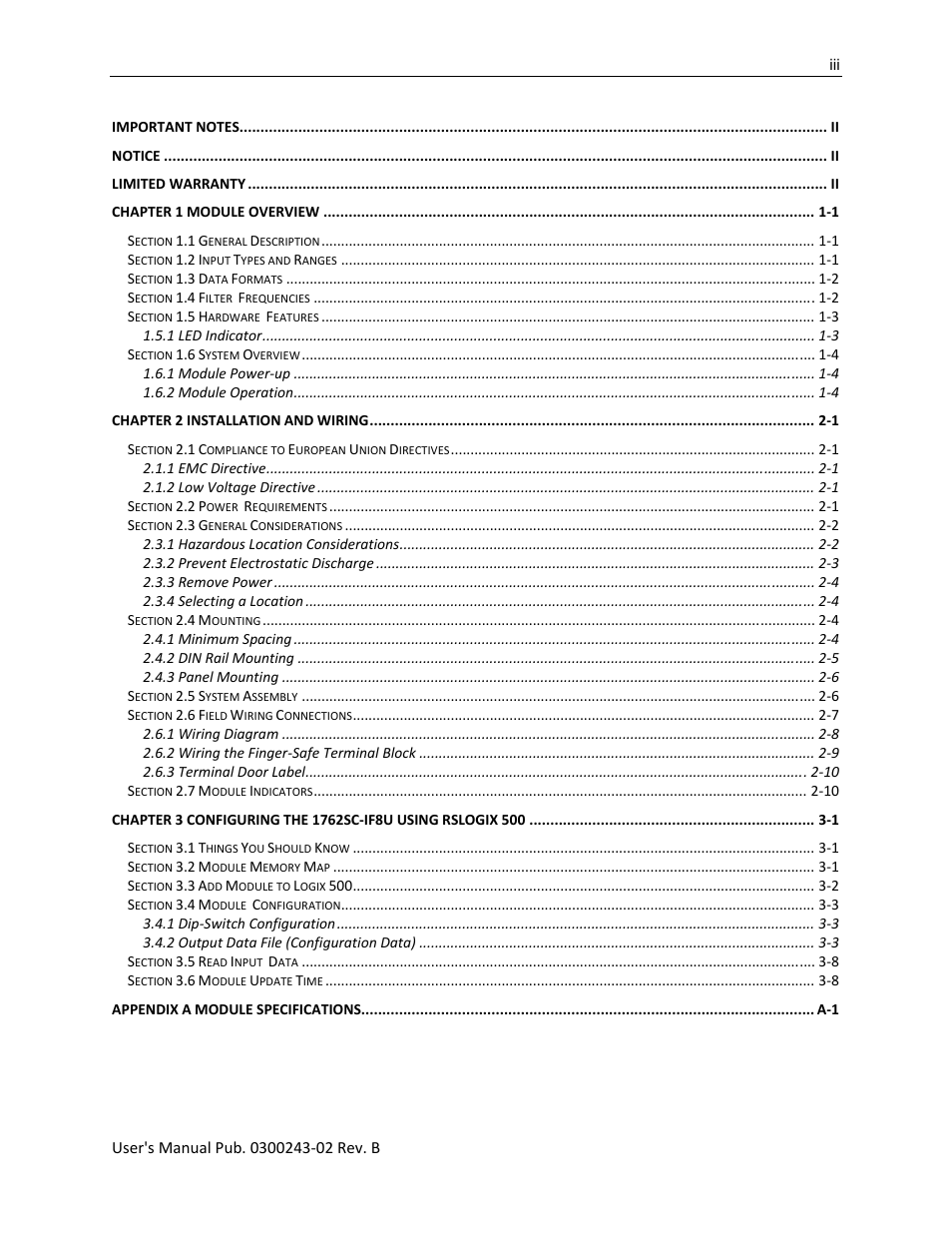 Spectrum Controls 1762sc-IF8U User Manual | Page 3 / 38