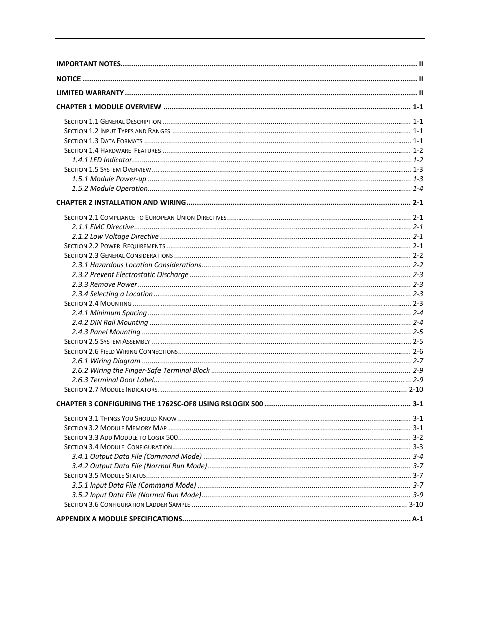 Spectrum Controls 1762sc-OF8 User Manual | Page 3 / 42