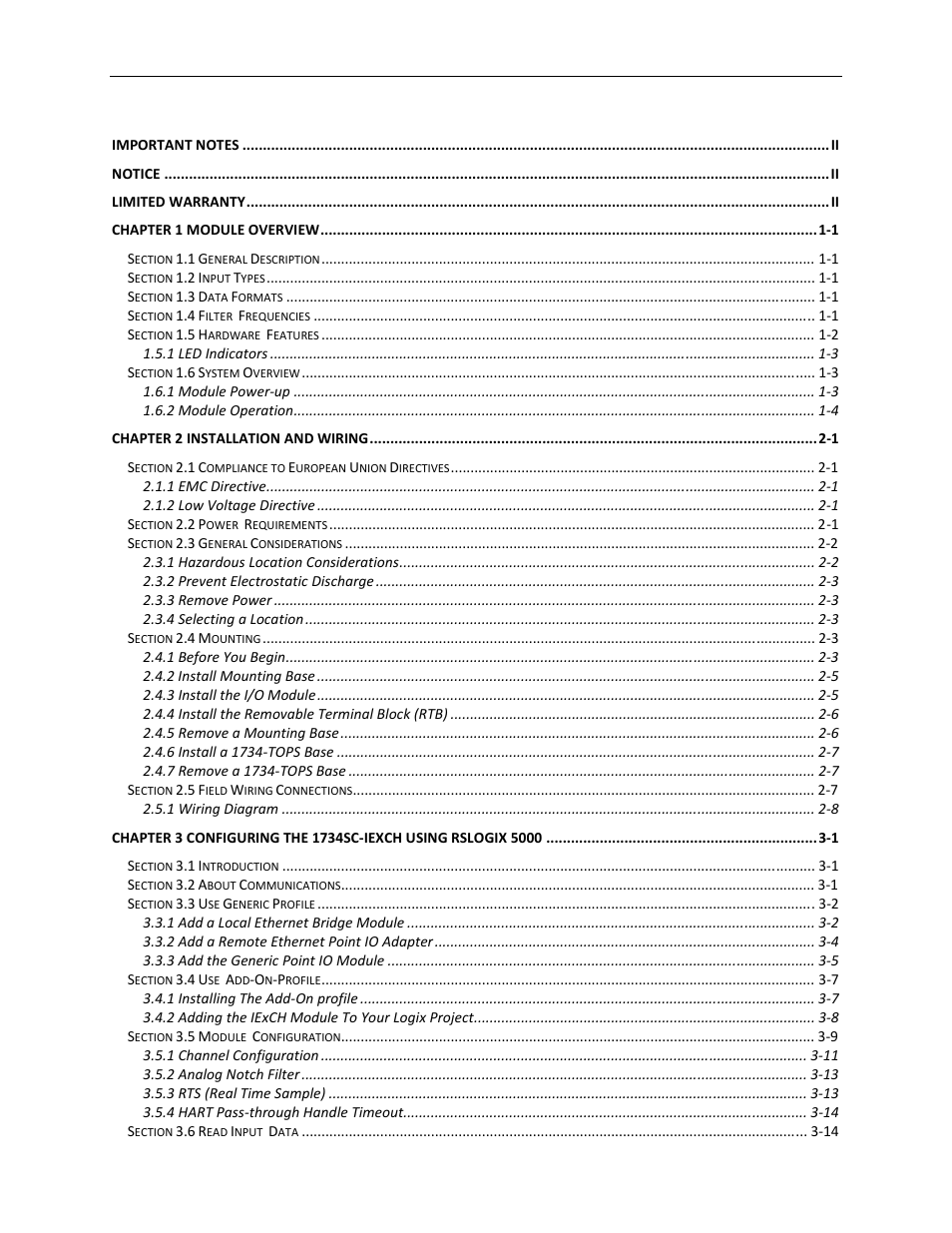 Spectrum Controls 1734sc-IE2CH User Manual | Page 3 / 84