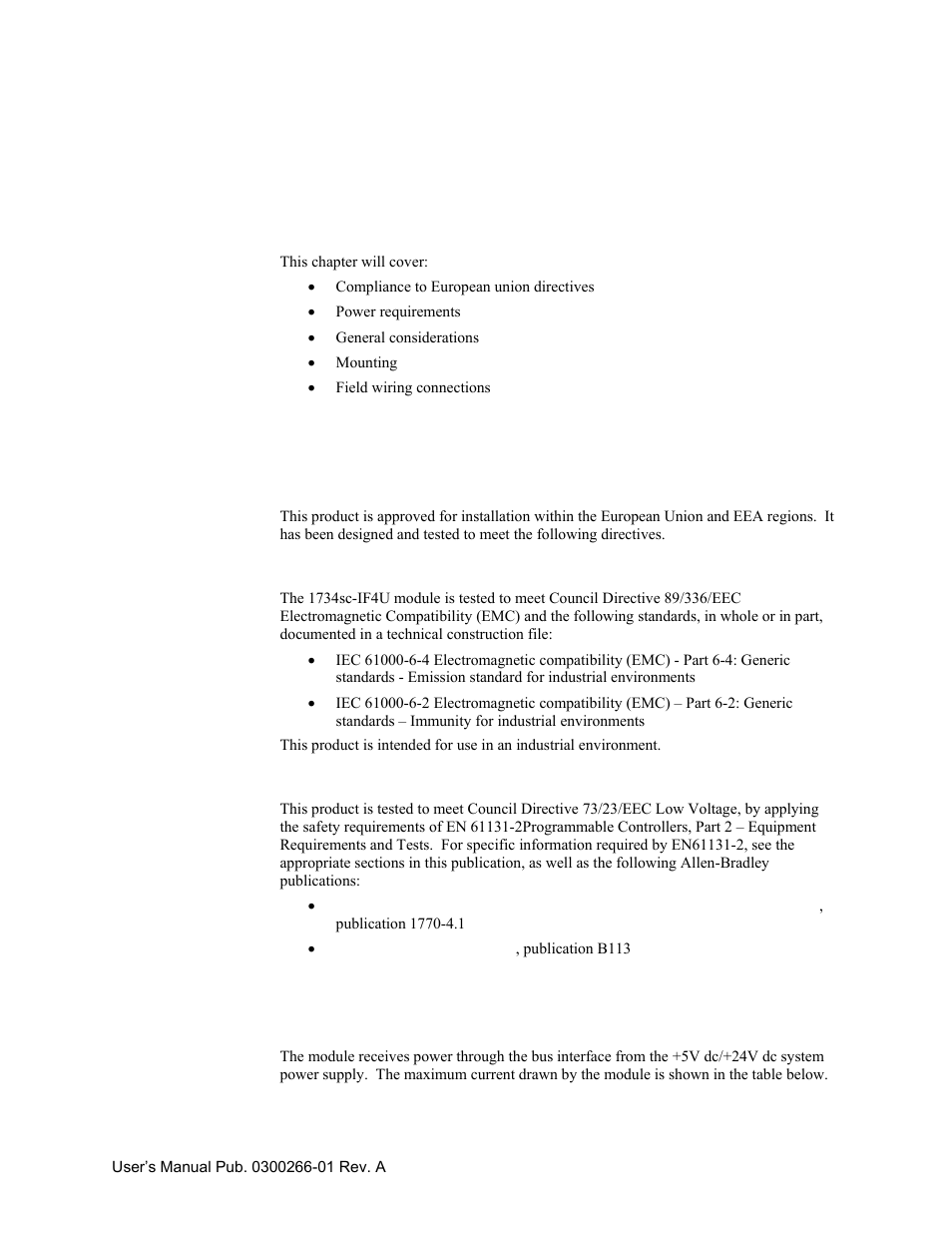 Chapter 2 installation and wiring | Spectrum Controls 1734sc-IF4U User Manual | Page 13 / 50