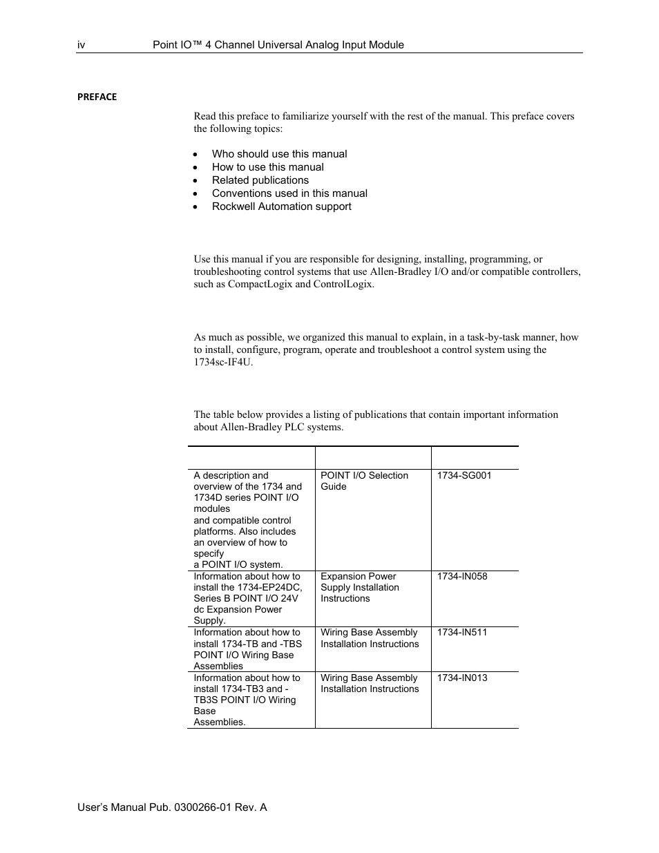 Spectrum Controls 1734sc-IF4U User Manual | Page 4 / 50