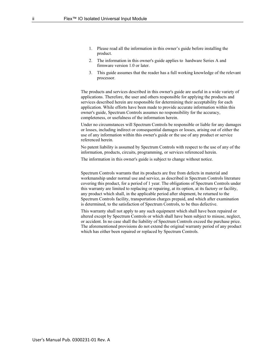 Spectrum Controls 1794sc-IF8IU User Manual | Page 2 / 56