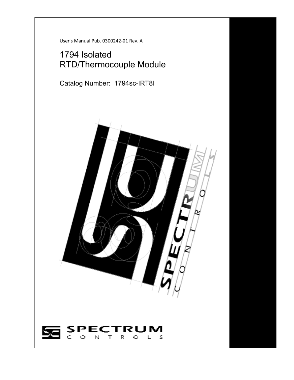 Spectrum Controls 1794sc-IRT8I User Manual | 54 pages