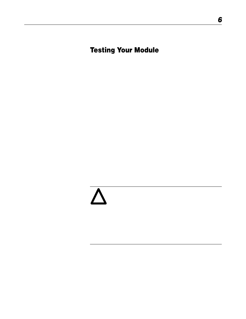 Testing your module, Chapter 6 | Spectrum Controls 1746sc-INI4vi User Manual | Page 47 / 58