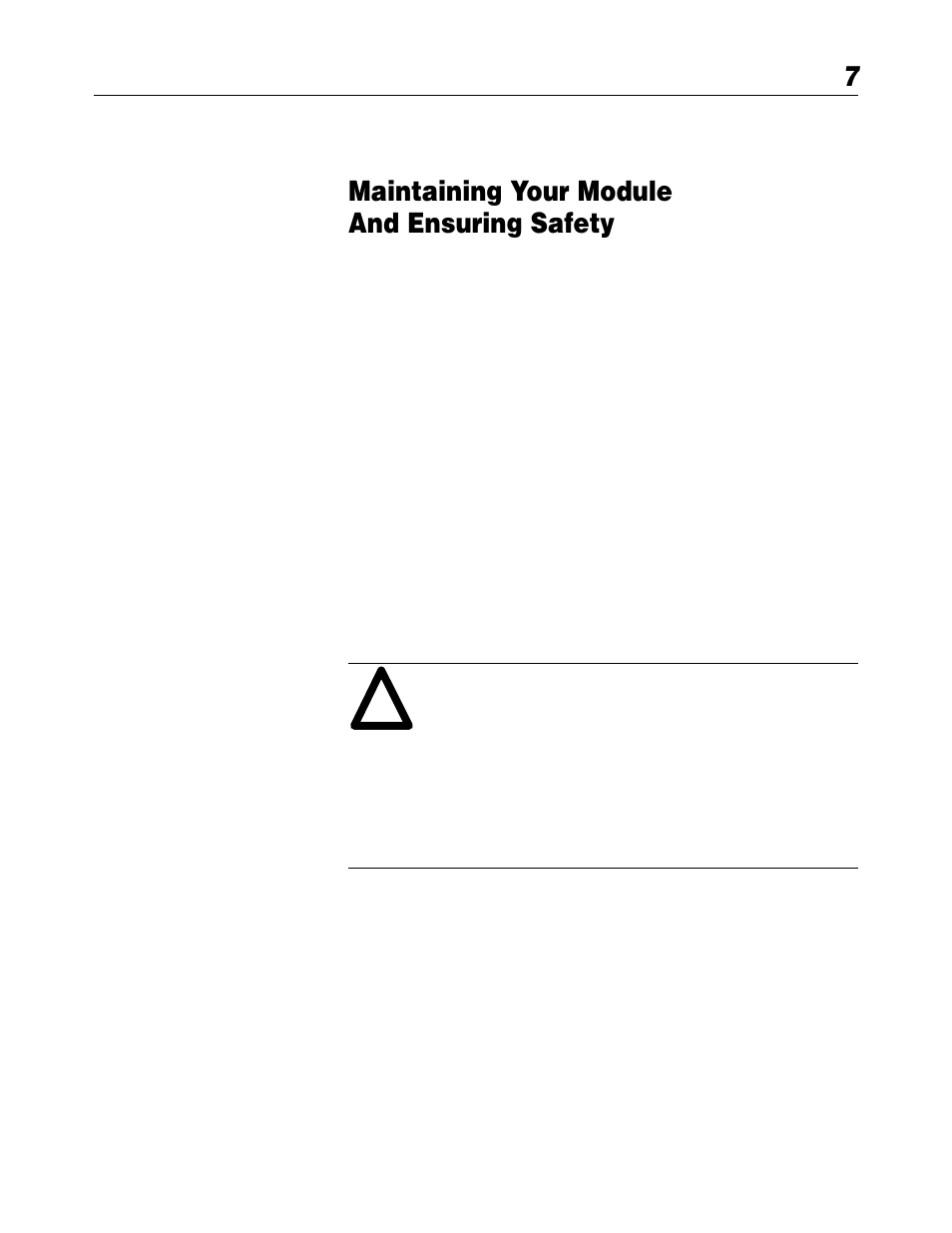 Maintaining your module and ensuring safety, Chapter 7 | Spectrum Controls 1746sc-INI4vi User Manual | Page 51 / 58