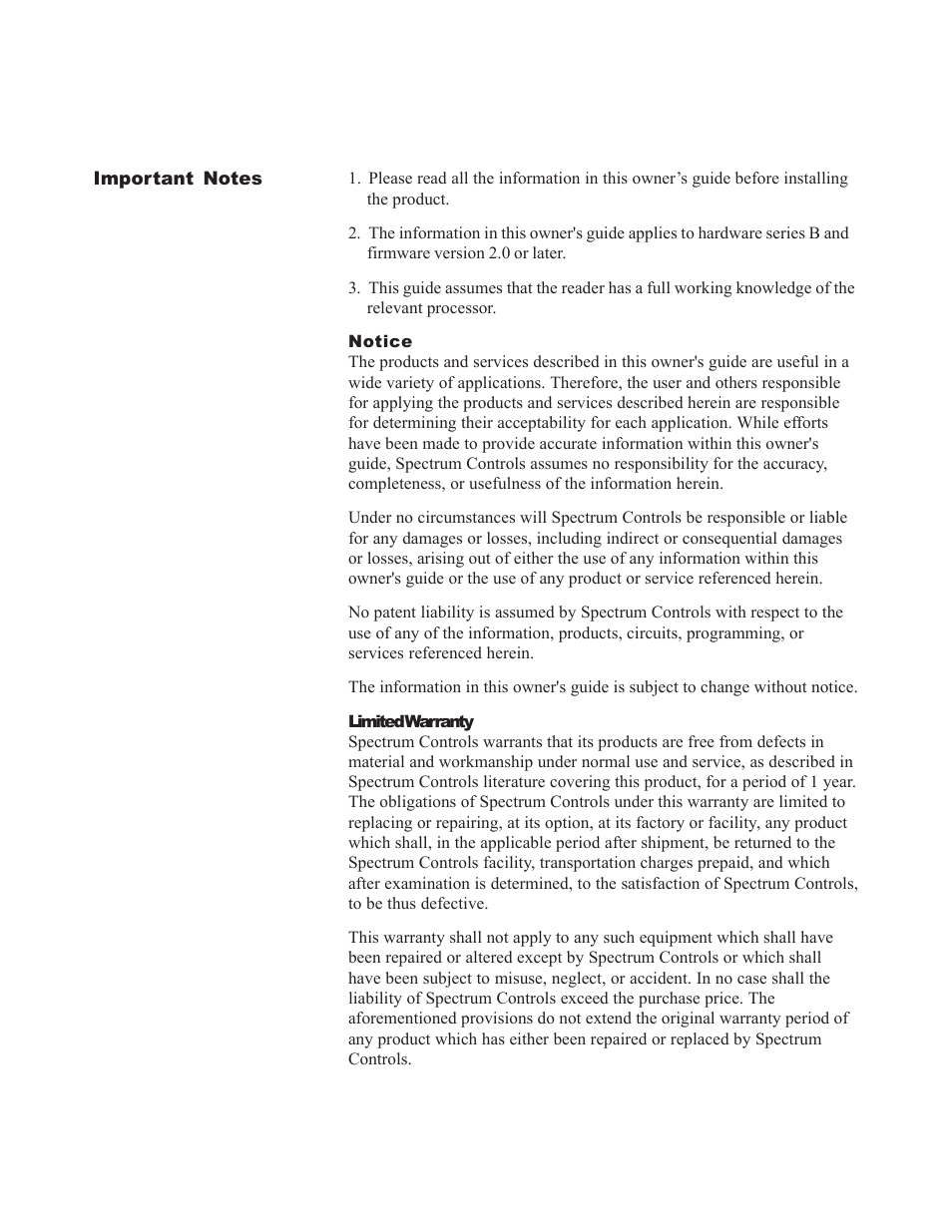 Spectrum Controls 1746sc-NI8u User Manual | Page 3 / 130