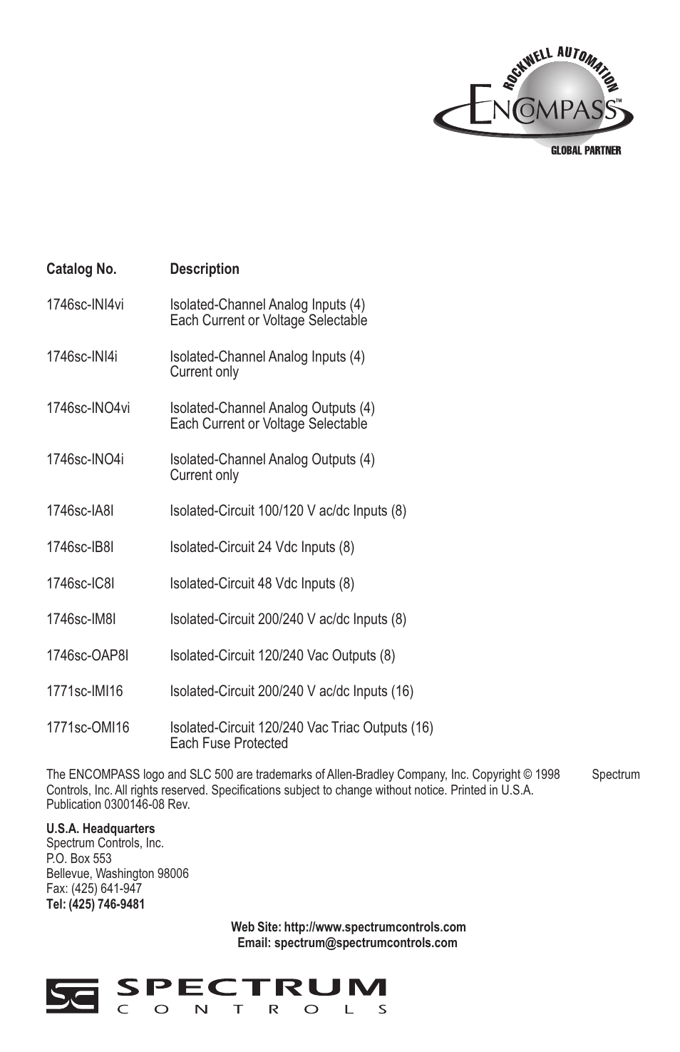 Installation instructions | Spectrum Controls 1746sc-OAP8I User Manual | Page 27 / 27