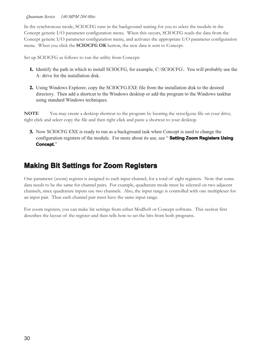 Making bit settings for zoom registers | Spectrum Controls 140 MPM 204 00sc User Manual | Page 28 / 66