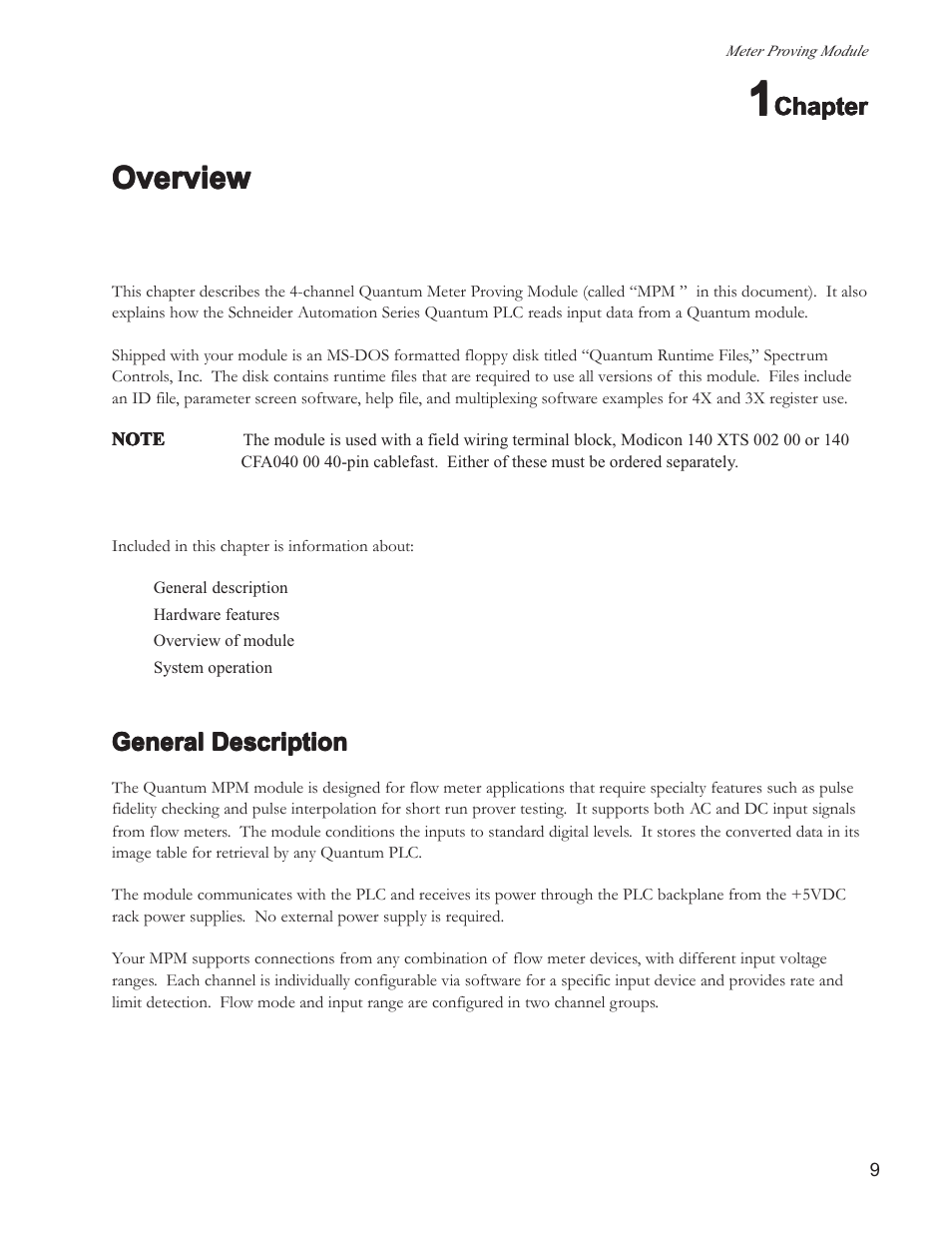 Overview | Spectrum Controls 140 MPM 204 00sc User Manual | Page 7 / 66