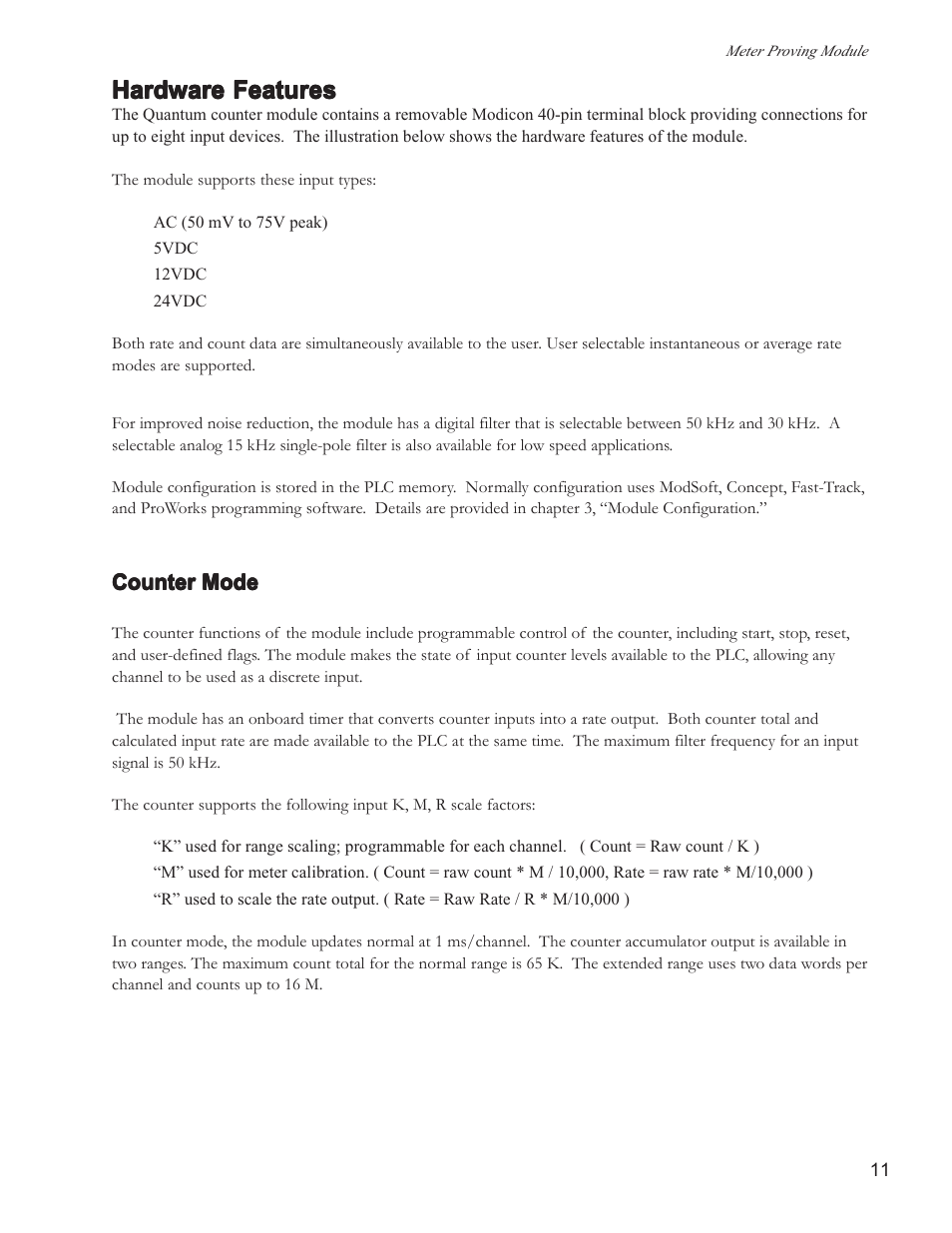 Hardware features | Spectrum Controls 140 MPM 204 00sc User Manual | Page 9 / 66