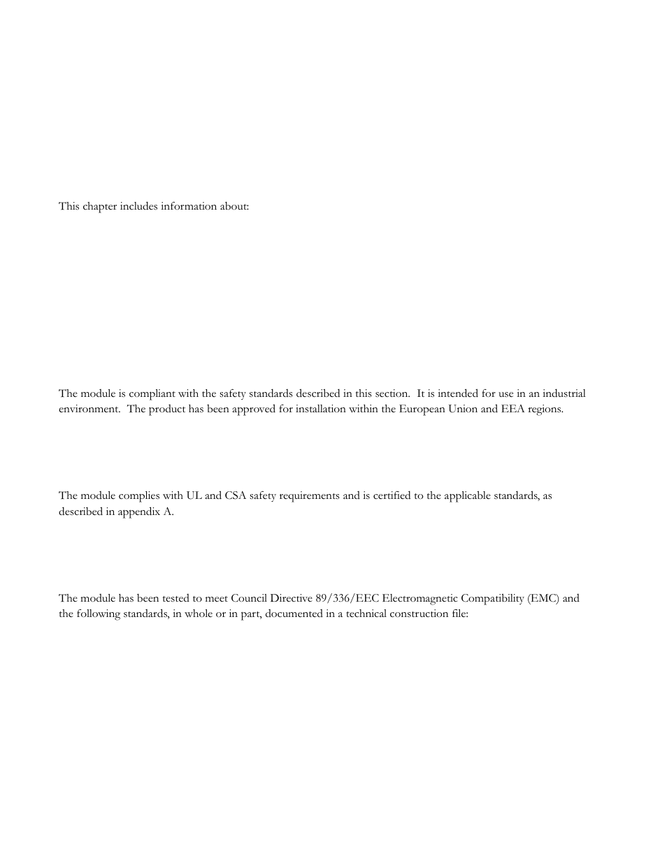 Installation and wiring, Chapter, Compliance with safety standards | Spectrum Controls 140 EHC 204 00sc User Manual | Page 13 / 81