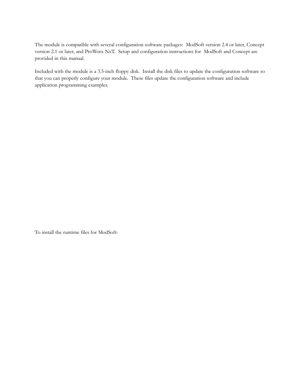 Setting up the configuration software, Setting up modsoft | Spectrum Controls 140 EHC 204 00sc User Manual | Page 24 / 81