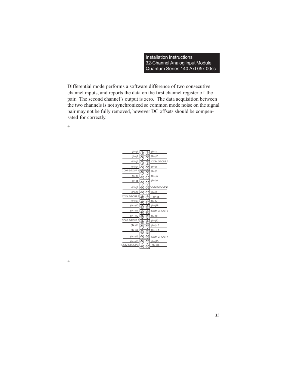 3 differential field wiring | Spectrum Controls 140 ACI 051 00sc User Manual | Page 40 / 57