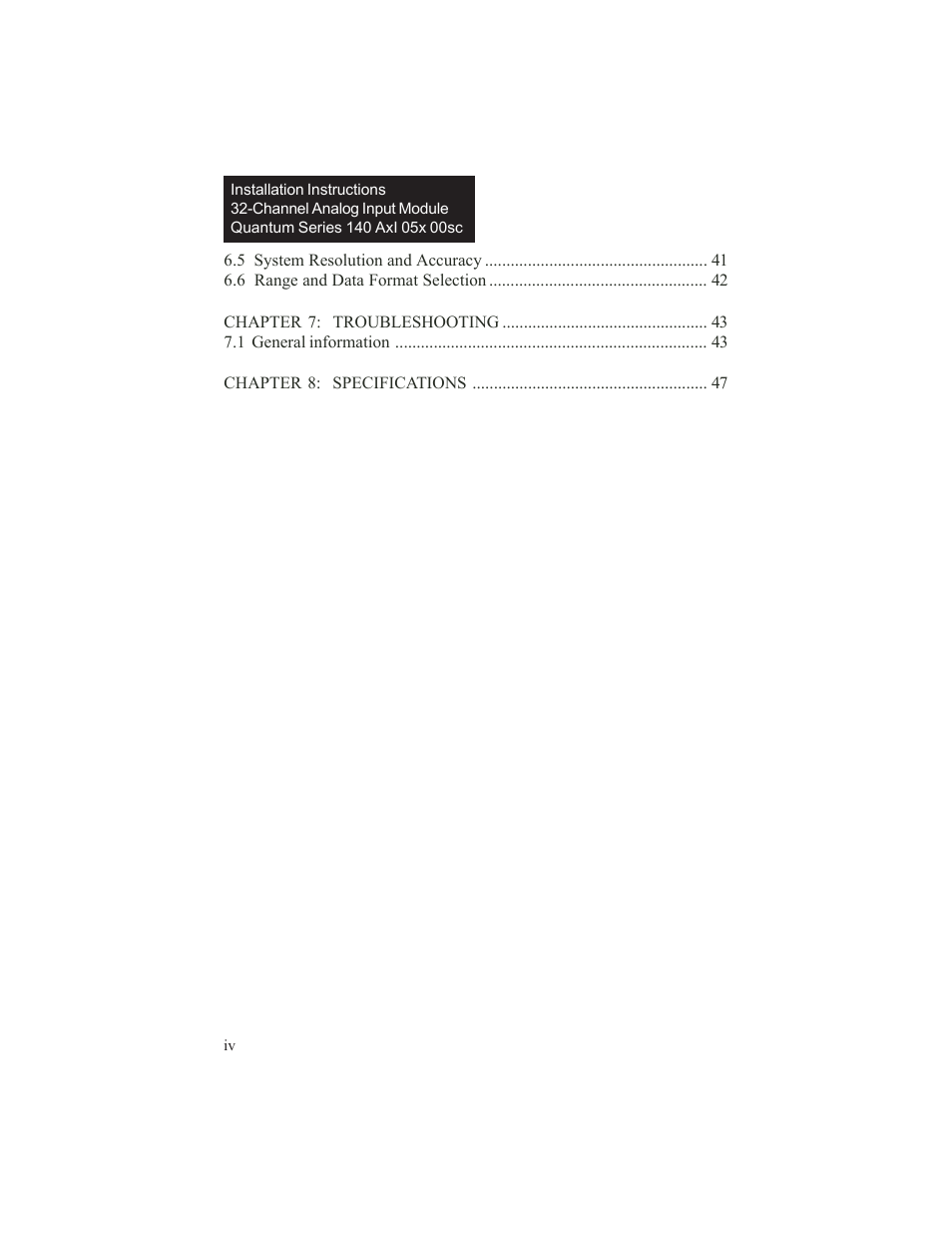 Spectrum Controls 140 ACI 051 00sc User Manual | Page 5 / 57