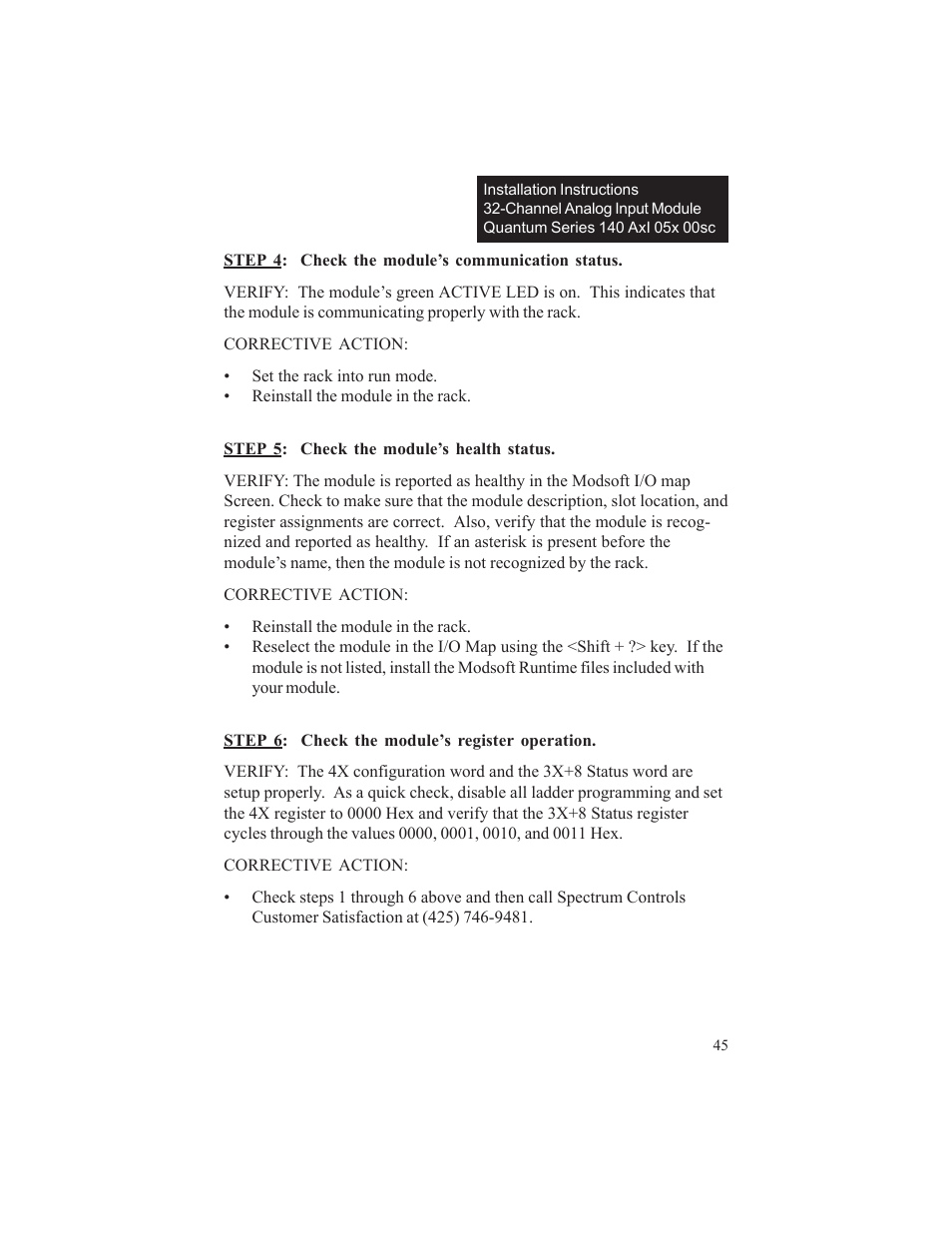 Spectrum Controls 140 ACI 051 00sc User Manual | Page 52 / 57