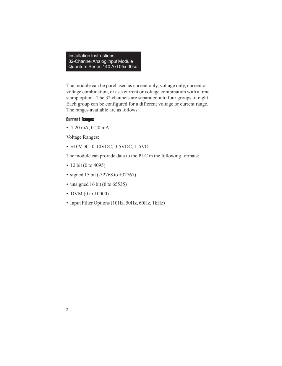 Spectrum Controls 140 ACI 051 00sc User Manual | Page 7 / 57