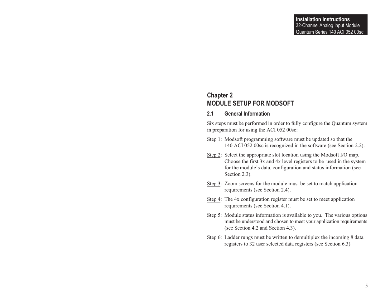 Spectrum Controls 140 ACI 052 00sc User Manual | Page 11 / 62