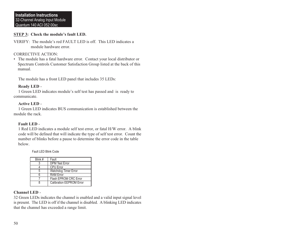 Spectrum Controls 140 ACI 052 00sc User Manual | Page 56 / 62