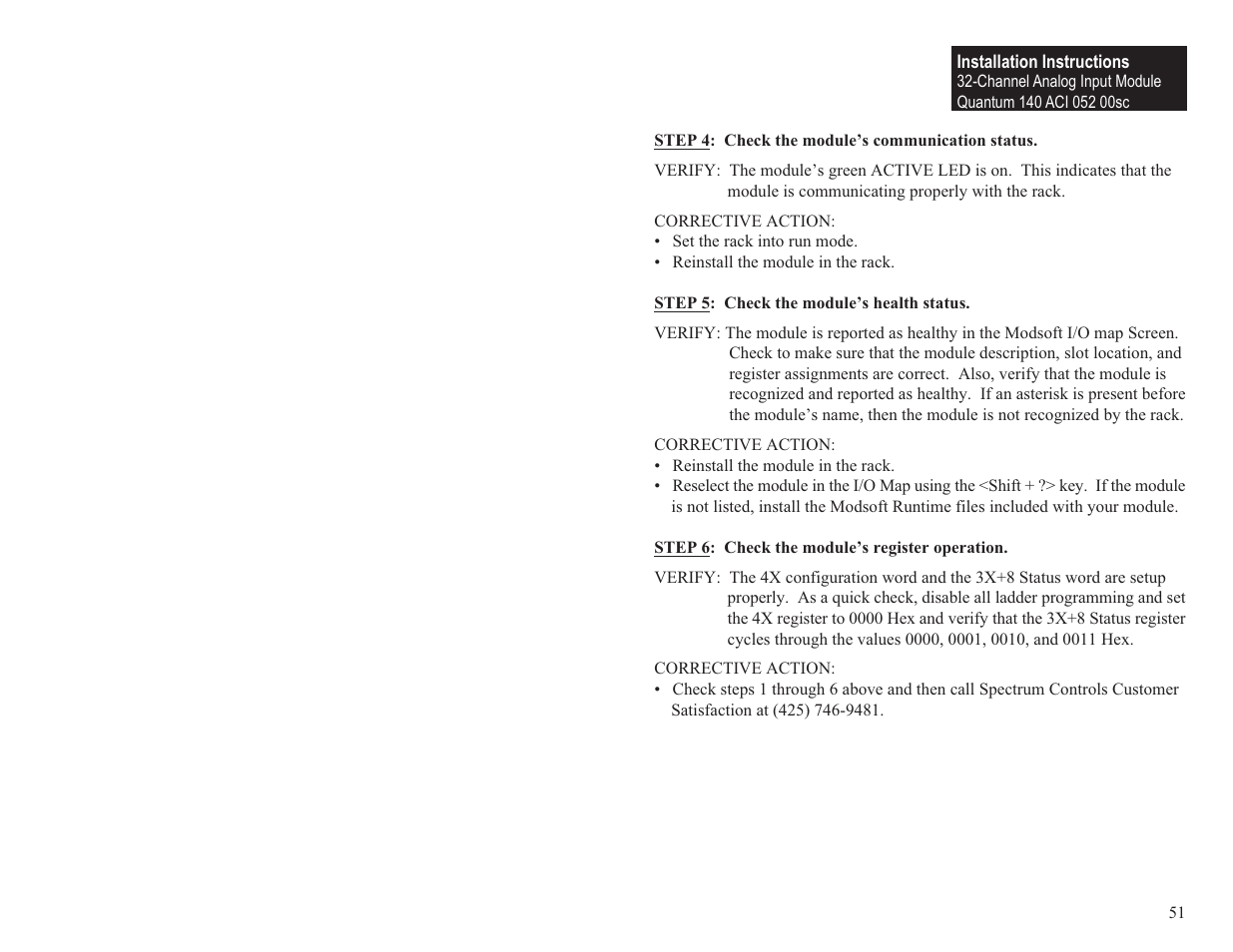 Spectrum Controls 140 ACI 052 00sc User Manual | Page 57 / 62
