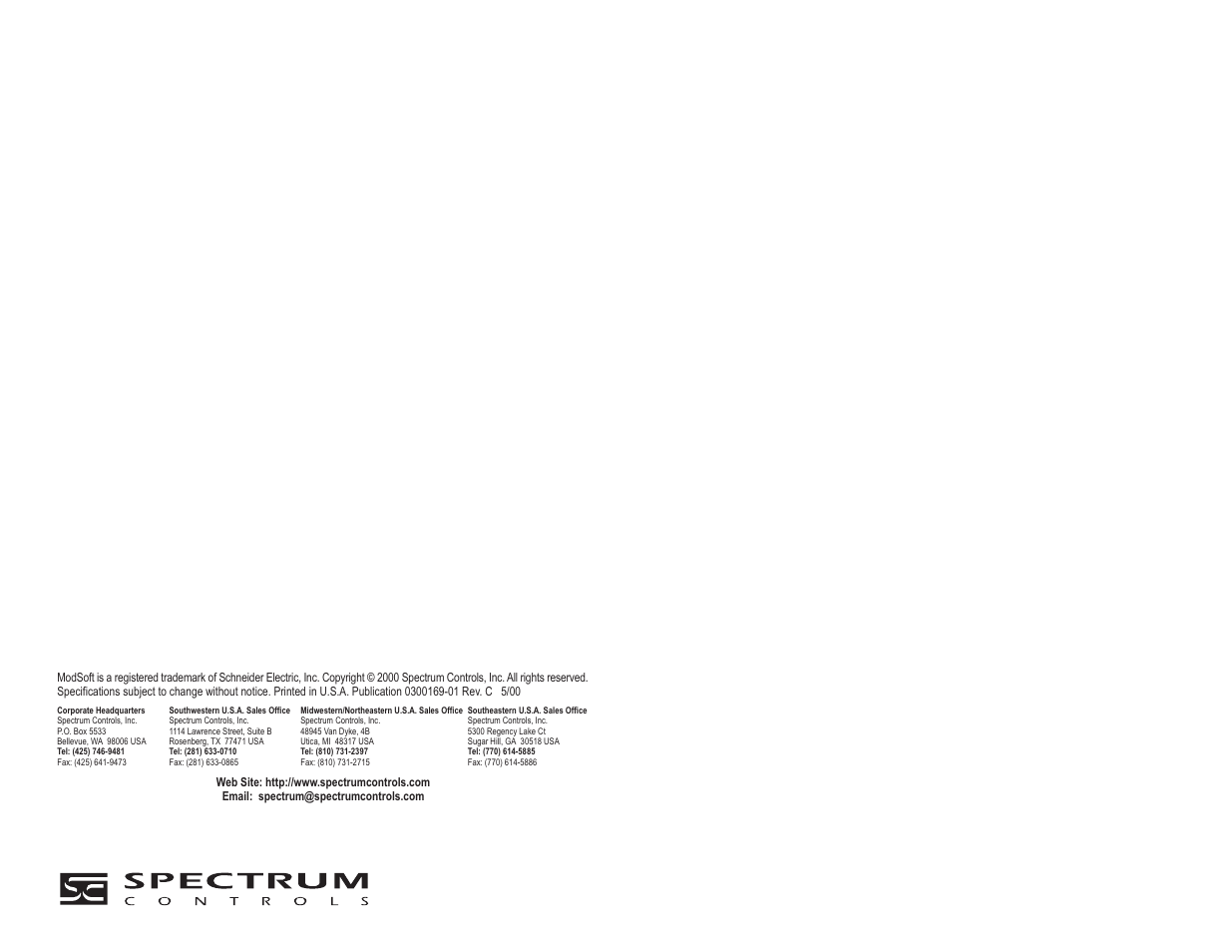 Spectrum Controls 140 ACI 052 00sc User Manual | Page 62 / 62