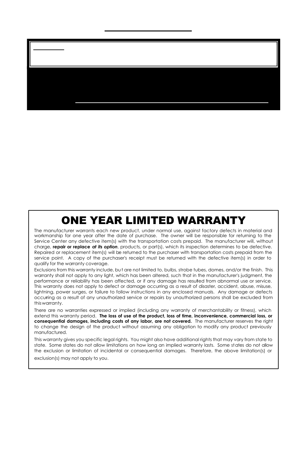 One year limited warranty, Magnet mount lights | Star Headlight & Lantern 250 Series User Manual | Page 4 / 4