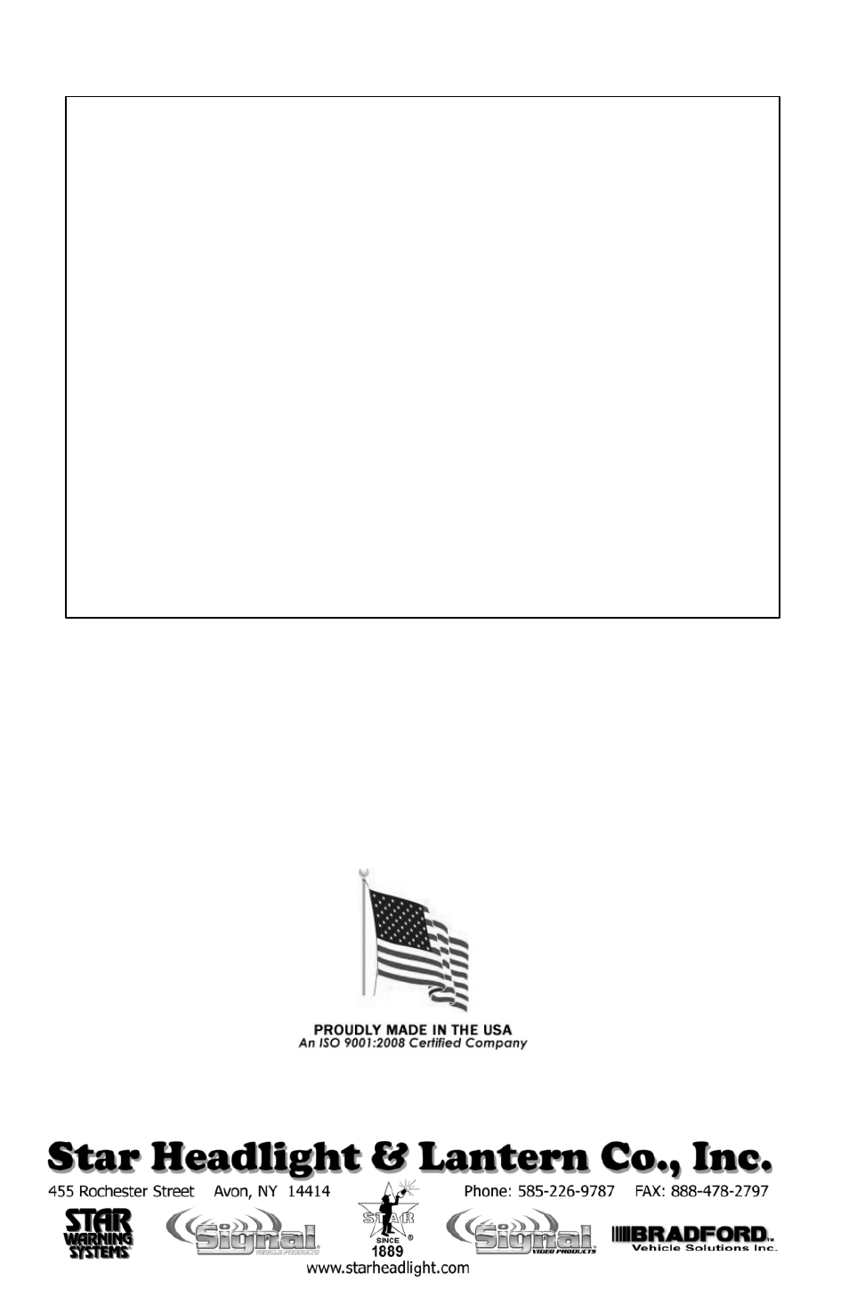 One year limited warranty | Star Headlight & Lantern 242 Series User Manual | Page 4 / 4