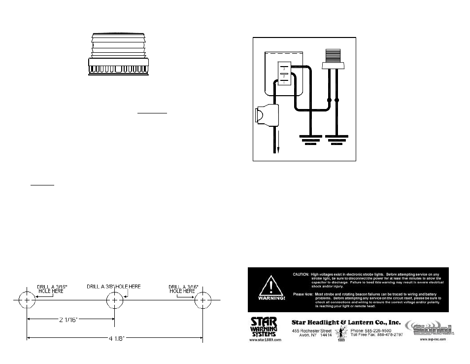 Star Headlight & Lantern 211R Series User Manual | 1 page