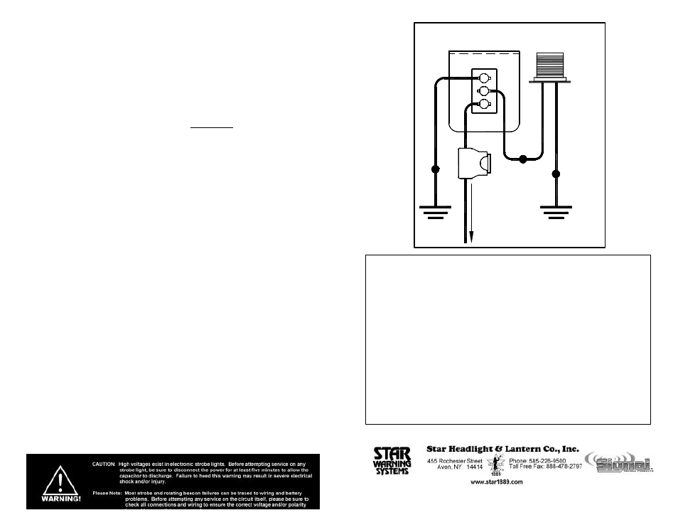 Star Headlight & Lantern 203MV Series User Manual | 1 page