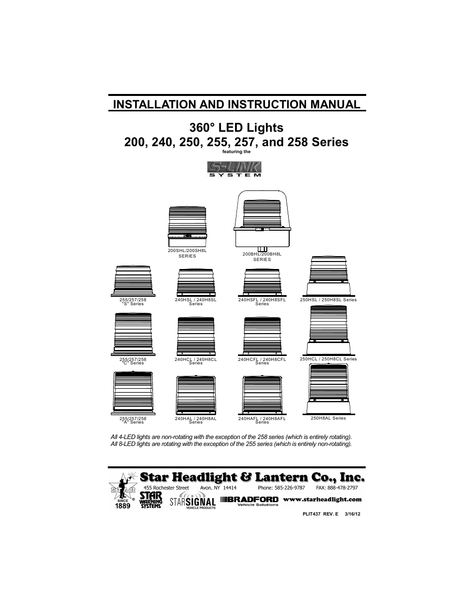 Star Headlight & Lantern 258HTDCL Dual color User Manual | 8 pages